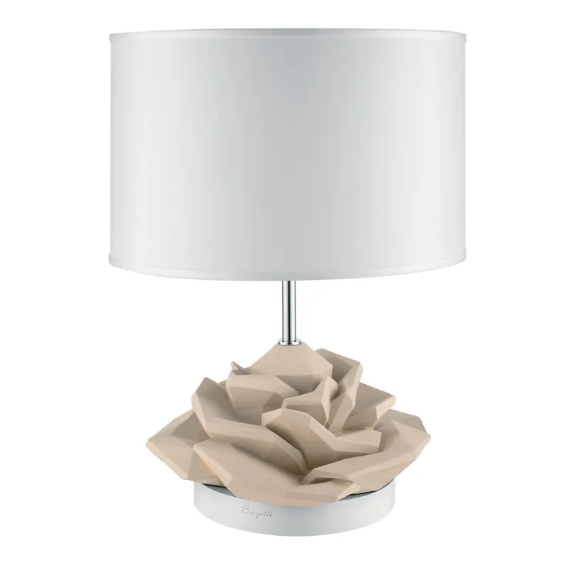 Compra Online Lampada da tavolo dal design moderno con paralume in tessuto e PVC - 60W - IP20