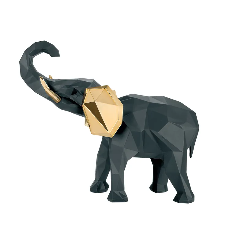 Scultura da tavolo Elefante piccolo in marmorino dal design moderno ed elegante Professionale