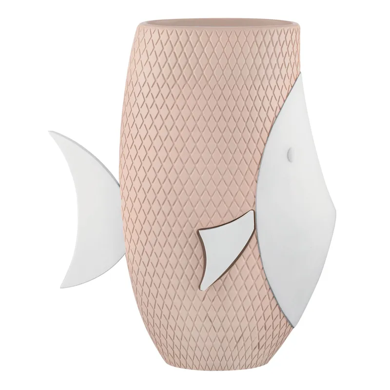 Occasione Imperdibile Vaso alto da interno in marmorino a forma di pesce dal design moderno