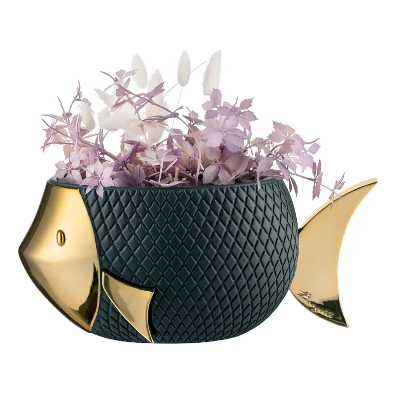 Vaso basso da interno in marmorino a forma di pesce dal design moderno Direttamente Dal Produttore