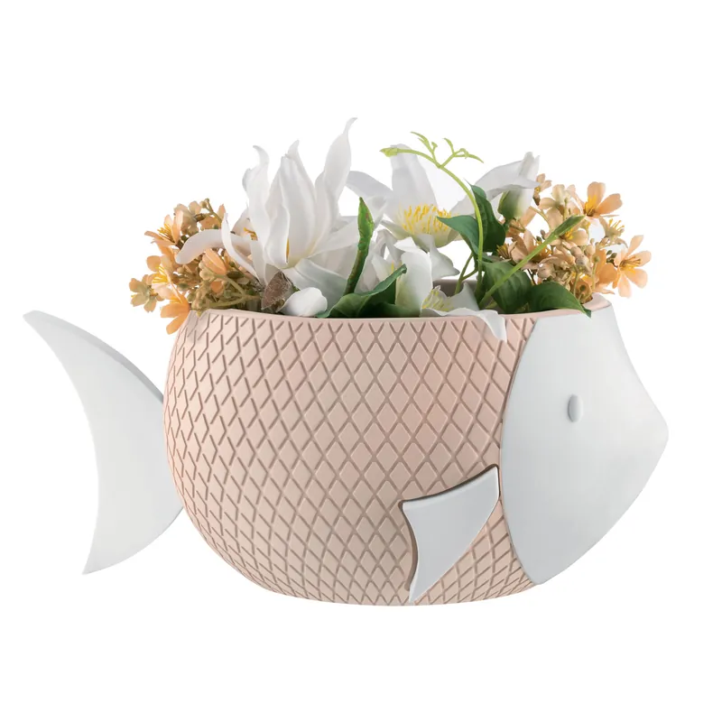 Vaso basso da interno in marmorino a forma di pesce dal design moderno Prezzo Di Fabbrica