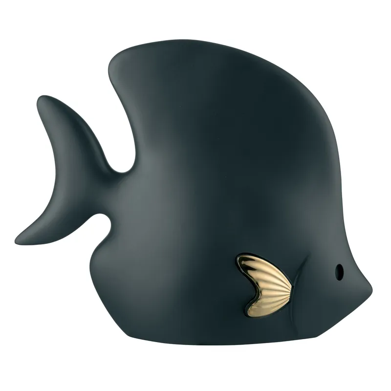 Scultura da tavolo media in marmorino dal design moderno pesce Occasione