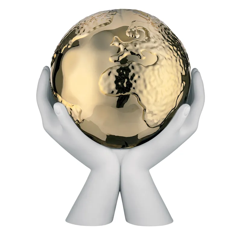 Bestseller Scultura moderna media mani che stringono la madre terra