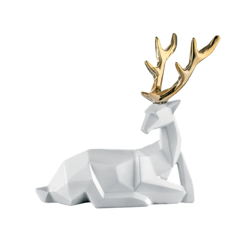 Scultura natalizia con renna che riposa Offerta