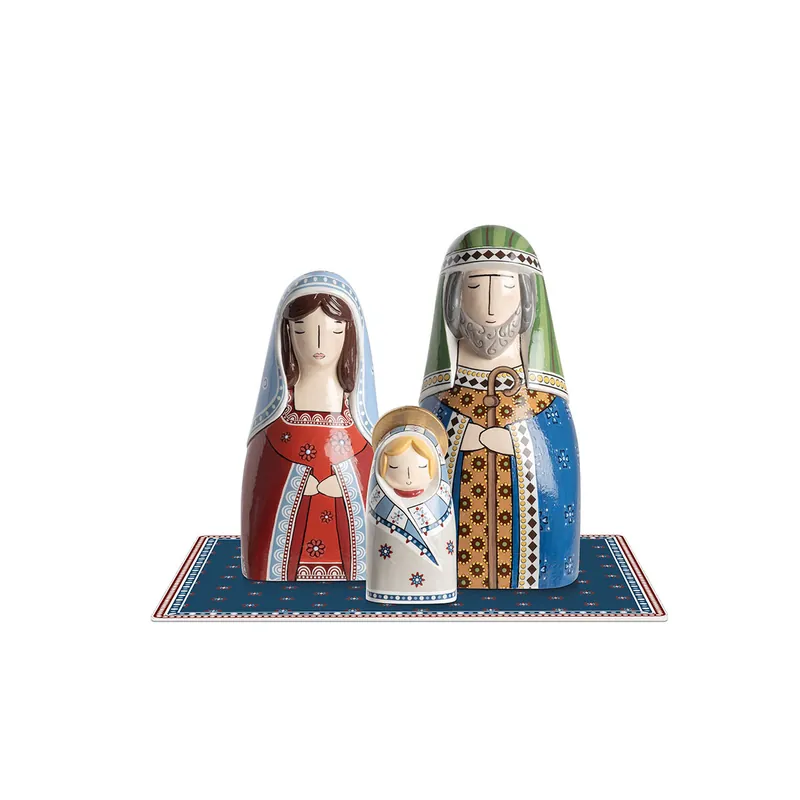 Presepe con la sacra famiglia con tappetino Nuovo Arrivo