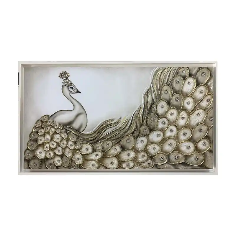 Quadro moderno dipinto a mano su tela in cotone "Narciso" 130x70 Reso Gratuito
