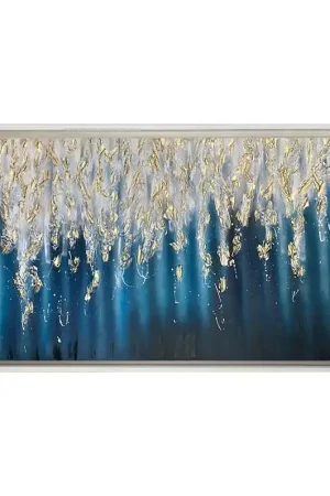 Prezzo Di Fabbrica Quadro moderno astratto dipinto a mano su tela di cotone "Splendore" 130x70