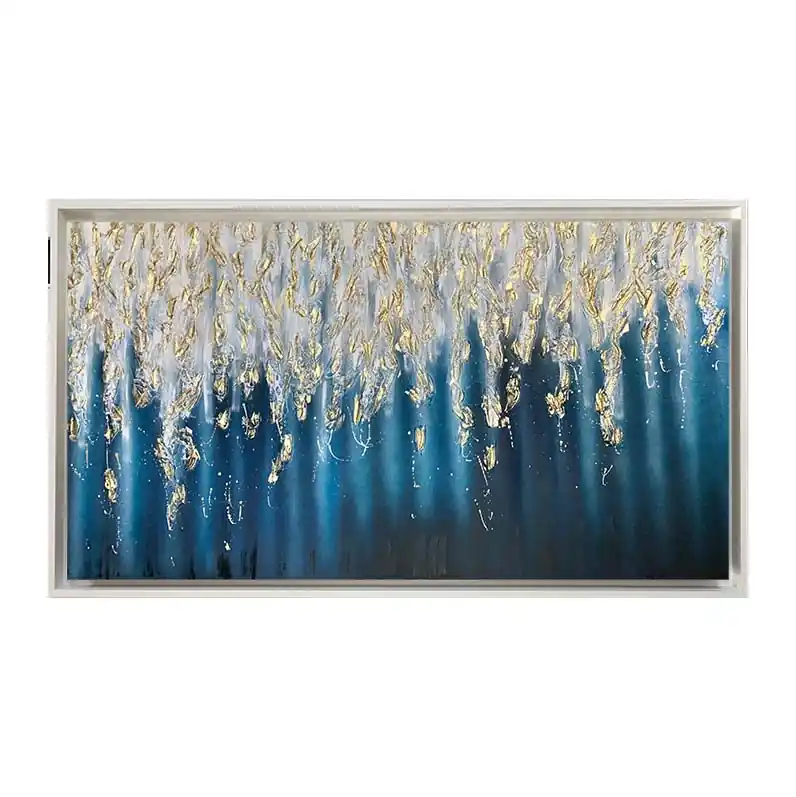 Prezzo Di Fabbrica Quadro moderno astratto dipinto a mano su tela di cotone "Splendore" 130x70