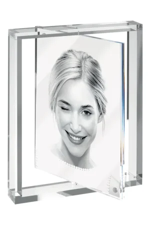 Portafoto con cornice rotante in plexiglass - Foto 13x18 Occasione Imperdibile
