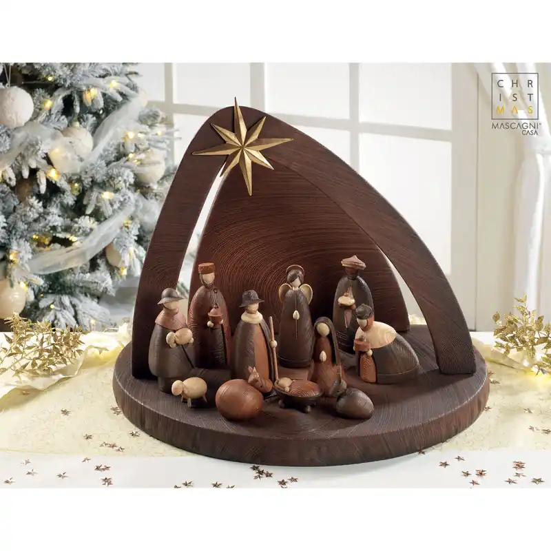 Presepe complete in resina effetto legno Offerta Speciale