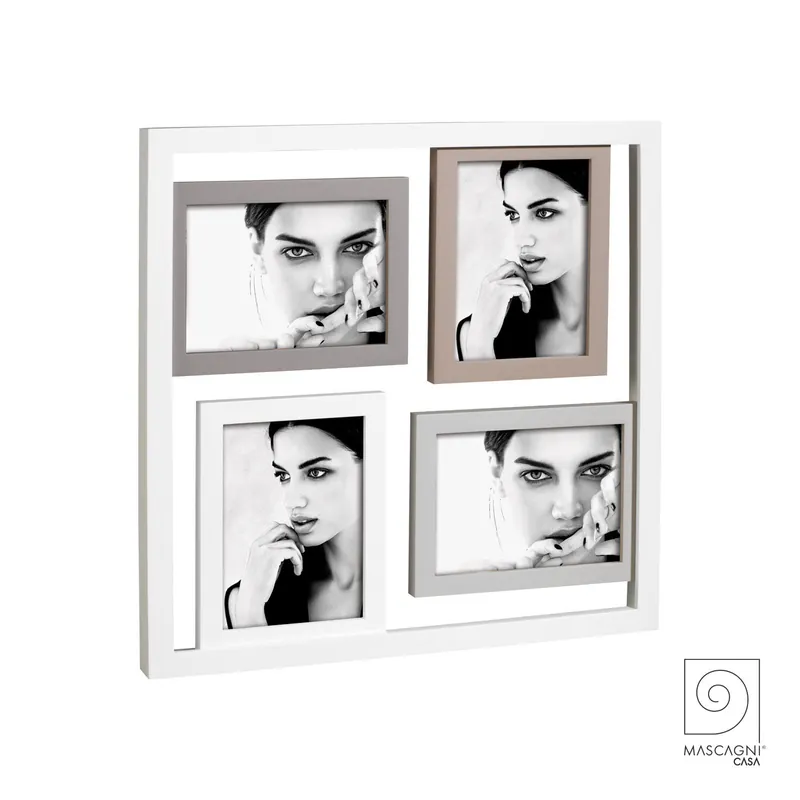 Portafoto con cornice multipla in legno - Foto Multidimensione Compra Online