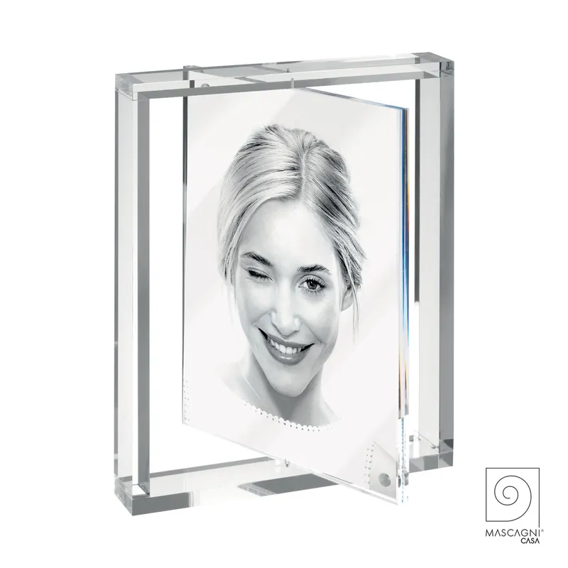 Esclusivo Portafoto con cornice rotante in plexiglass - Foto 15x20