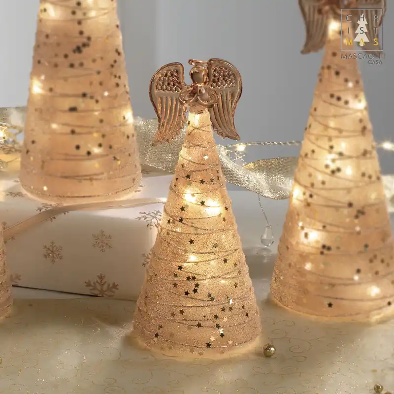 Angioletto di natale con LED h.19 Professionale