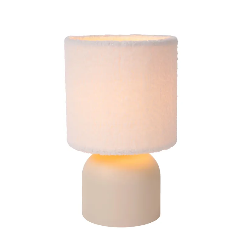 Lampada da tavolo con paralume in cotone dal design moderno - 40W - IP20 Super Prezzo