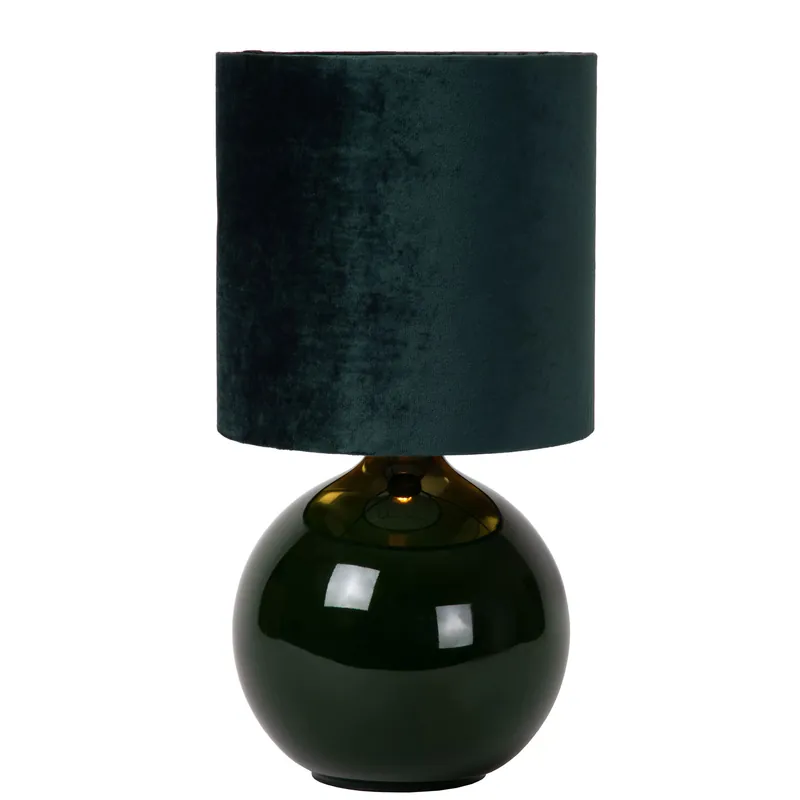 Lampada da tavolo in vetro dal design moderno con diffusore in tessuto - 60W - IP20 Acquista Ora