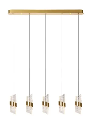 A Buon Prezzo Lampada a sospensione moderna a LED con cinque diffusori lineari in acrilico - 8W - Lumen 620 - 2700k Luce Calda - IP20