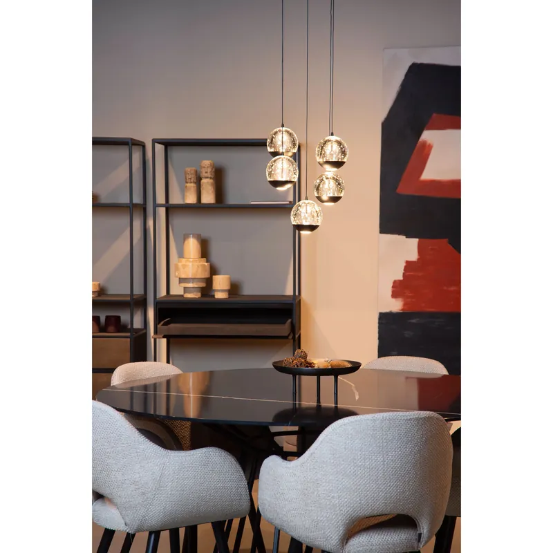 Promozione Esclusiva Lampada a sospensione con 5 diffusori in vetro a LED dimmerabile design moderno - 5W - Lumen 210 - 2700k Luce Calda - IP20