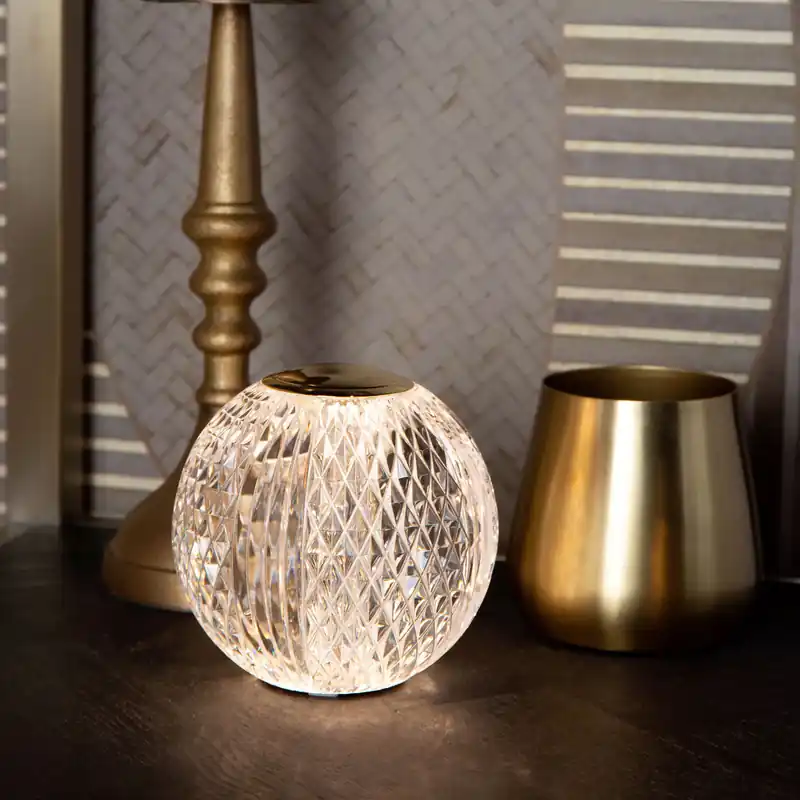 Reso Gratuito Lampada da tavolo piccola a LED dimmerabile e ricaricabile - 2W - Lumen 95 - 2700k Luce Calda - IP20