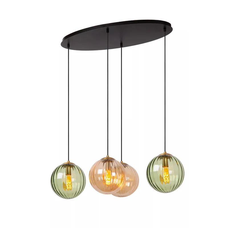 Affare Lampada a sospensione in metallo dal design moderno con 4 diffusori in vetro - 40W - IP20