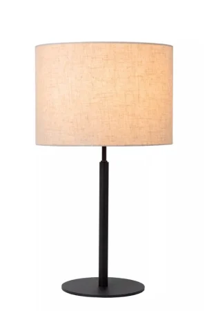 A Buon Prezzo Lampada da tavolo moderna struttura in metallo con diffusore ovale in tessuto - 40W - IP20