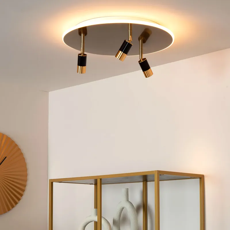 Lampada da soffitto struttura in acciaio e triplo diffusore a led dimmerabile - 28W - Lumen 3090 - 2700k Luce Calda - IP20 Offerta