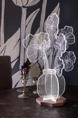 Super Prezzo Lampada da tavolo in plexiglass dal design moderno con luce a LED - 12W - 4000k Luce Naturale - IP20