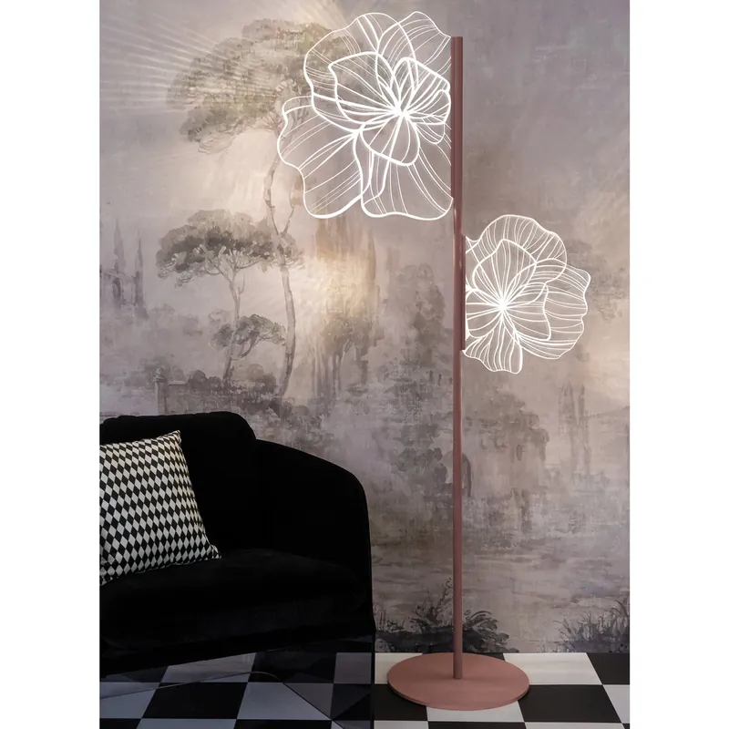 Non Perdere Lampada da terra in plexiglass dal design moderno con luce a LED - 12W - 3000k-4000k - IP20