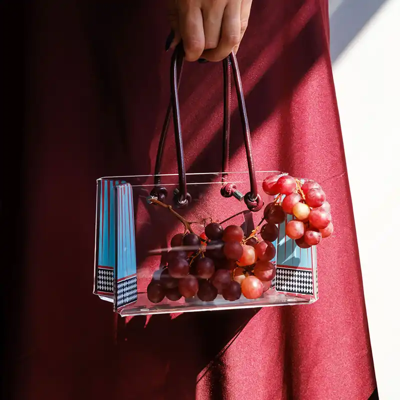 Prezzo Conveniente Contenitore porta oggetti piccolo in plexiglass decoro Foulard