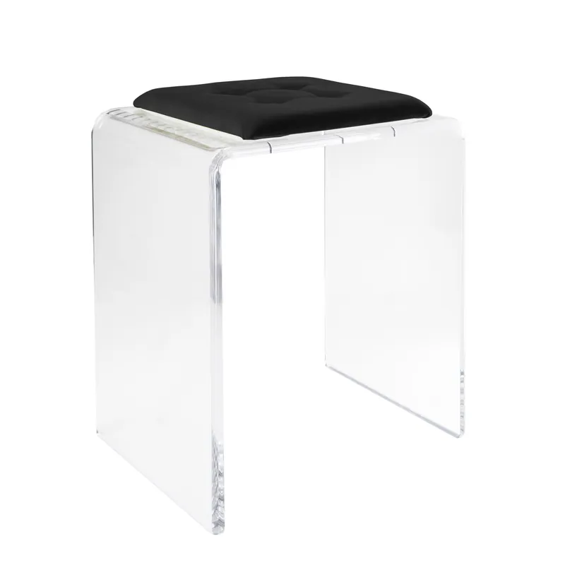 Sgabello in plexiglass dal design moderno con cuscino in poliestere sfoderabile Reso Gratuito