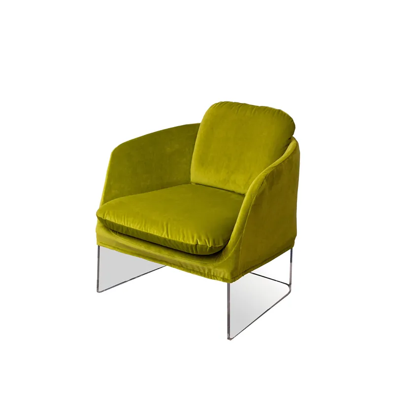 Quantità Limitata Poltrona in plexiglass dal design moderno con seduta in poliestere sfoderabile