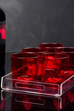 Vassoio rettangolare piccolo in plexiglass dal design moderno ed elegante Offerta Limitata