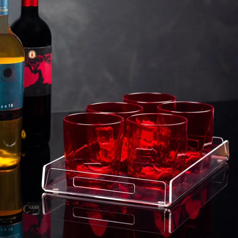 Vassoio rettangolare piccolo in plexiglass dal design moderno ed elegante Offerta Limitata