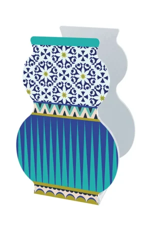 Vaso piccolo in plexiglass dal design moderno con decoro Santorini Bestseller