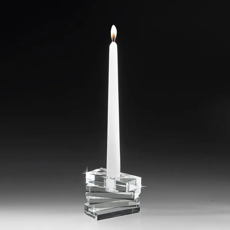 Portacandela basso in cristallo dal design moderno ed elegante Promo Stagionale