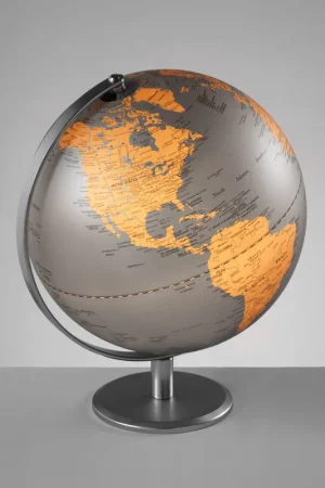 Affare Mappamondo illuminato con base in acciaio d.25