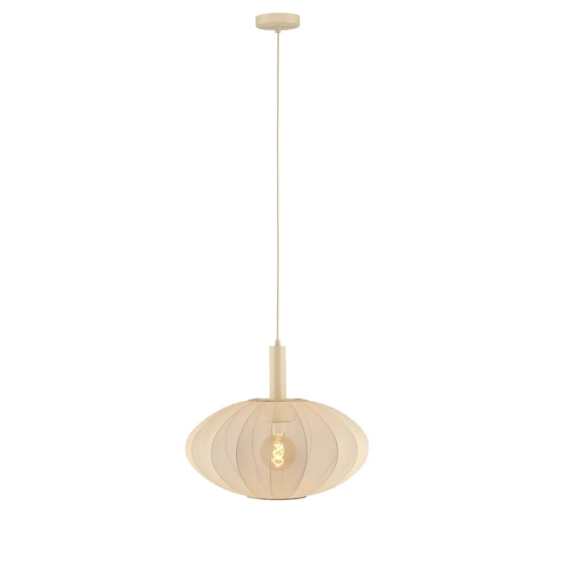 Saldi Lampada a sospensione diffusore pendente in tessuto rotondo dal design moderno - 60W - IP20