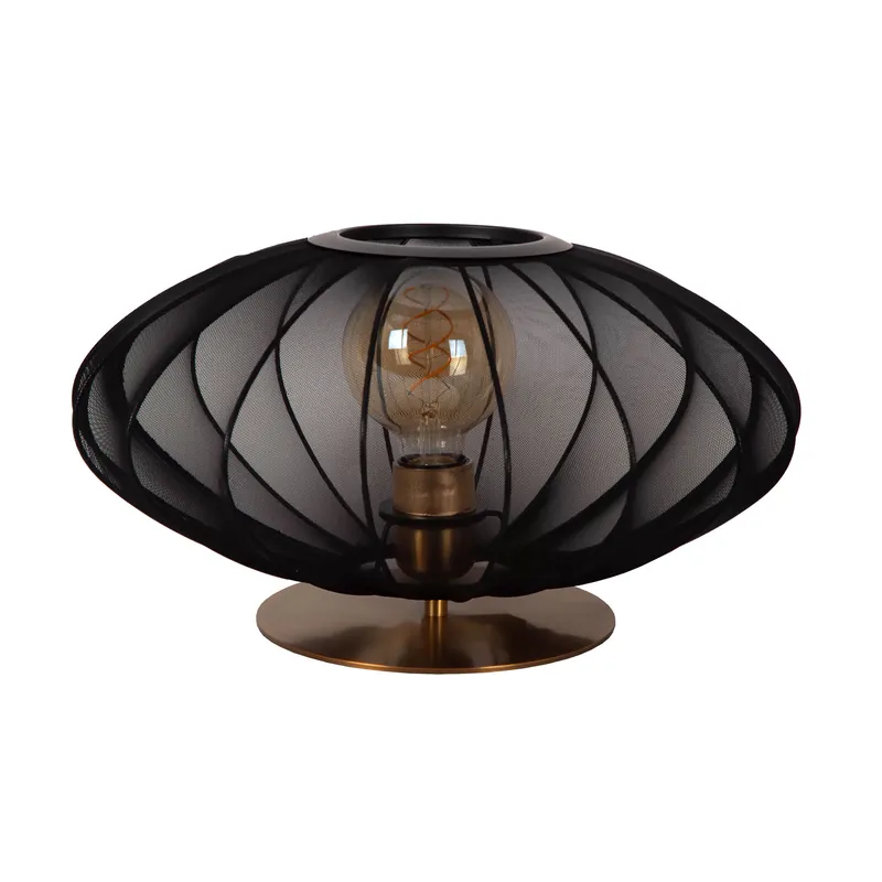 Lampada da tavolo con diffusore in tessuto rotondo dal design moderno - 60W - IP20 Super Prezzo
