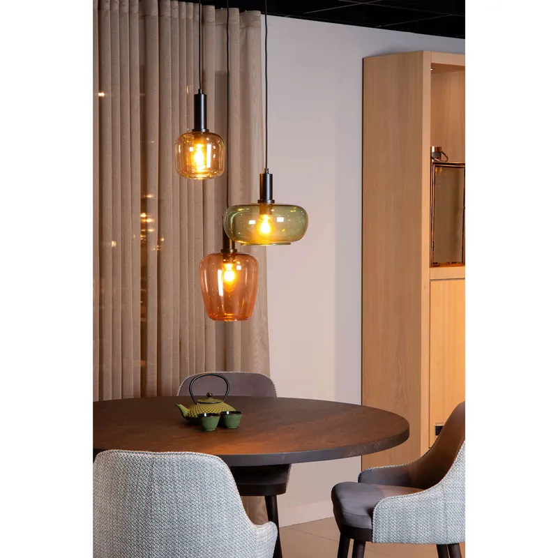 Lampada a sospensione rotonda con 3 diffusori in vetro dal design moderno - 60W - IP20 Più Venduto