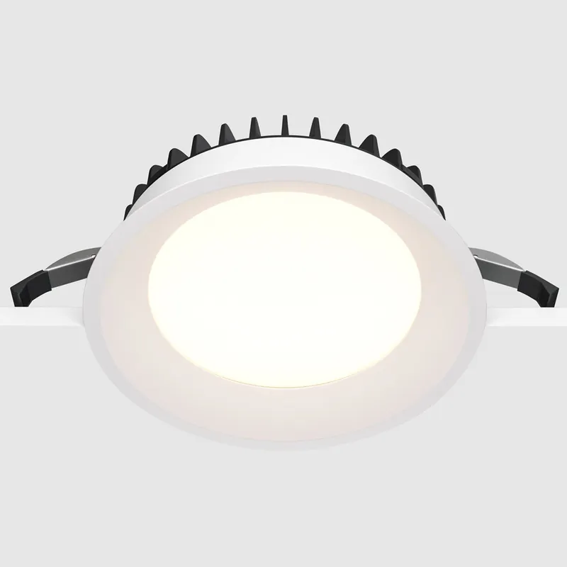 Faretto a incasso in alluminio rotondo dal design moderno per bagno - 24W - Lumen 1800 - 4000k Luce Naturale - IP44 Consegna Rapida