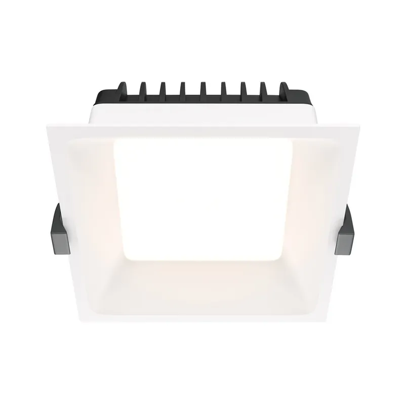 Direttamente Dal Produttore Faretto a incasso a LED quadrato in alluminio dal design moderno per bagno - 12W - Lumen 900 - 3000k Luce Calda - IP44
