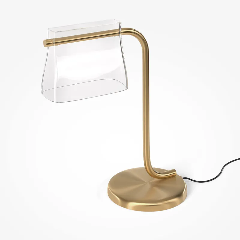 Spedizione Espresso Lampada da tavolo a LED in metallo con diffusore in vetro dal design moderno - 8W - Lumen 850 - 3000k Luce Calda - IP20