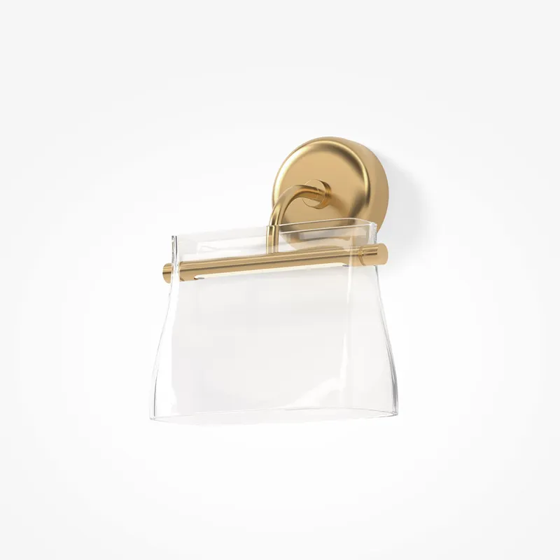 Prezzo Basso Applique da parete a LED in metallo con diffusore in vetro dal design moderno - 8W - Lumen 850 - 3000k Luce Calda - IP20
