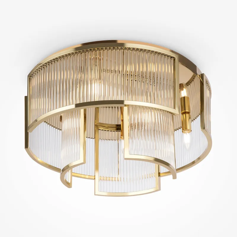 Lampada da soffitto con struttura moderna in metallo e diffusore in vetro - 60W - IP20 Prezzo Basso