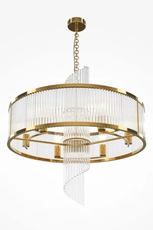 Acquista Ora Lampadario con struttura moderna in metallo e diffusore in vetro - 60W - IP20