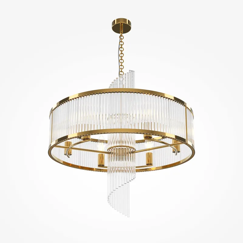 Acquista Ora Lampadario con struttura moderna in metallo e diffusore in vetro - 60W - IP20