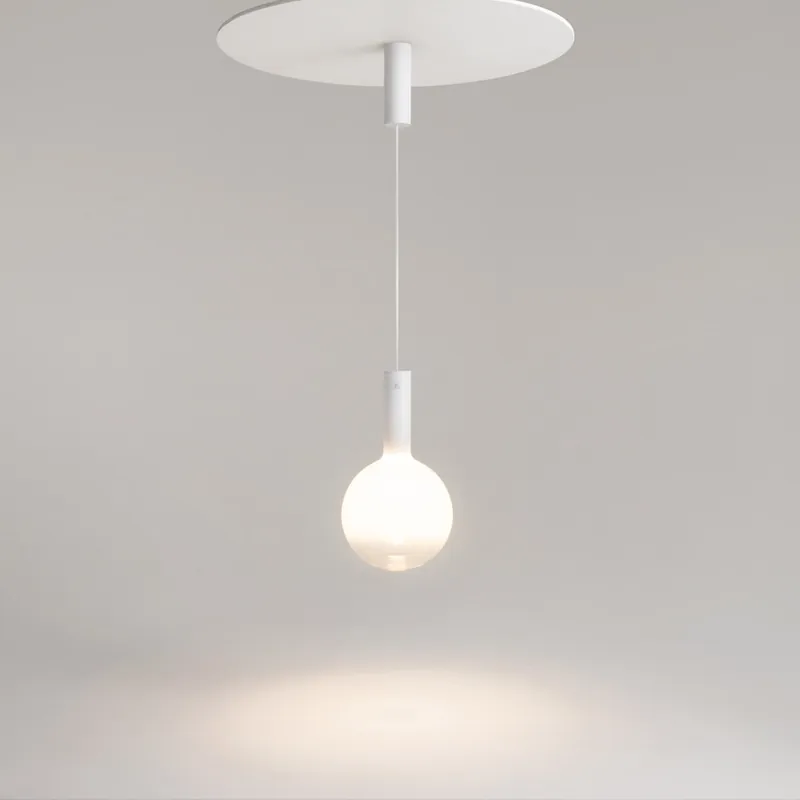 Lampada a sospensione grande a LED design moderno diffusore in vetro rotondo - 6W - Lumen 700 - 3000k Luce Calda - IP20 Affare
