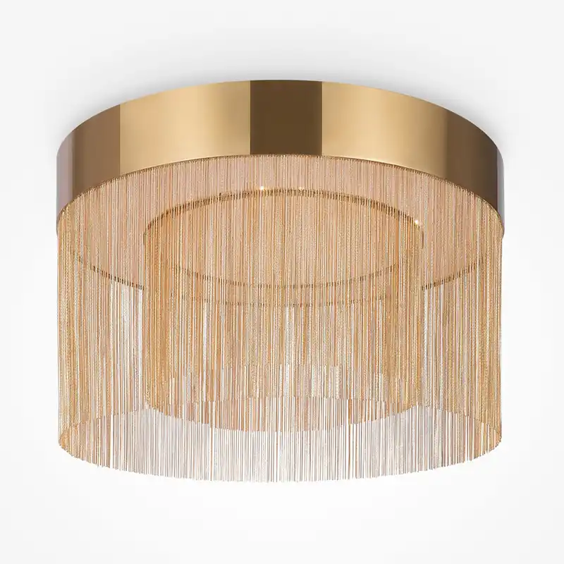 Plafoniera a LED con struttura in metallo e paralume in tessuto - 36W - Lumen 1300 - 3000k Luce Calda - IP20 Novità