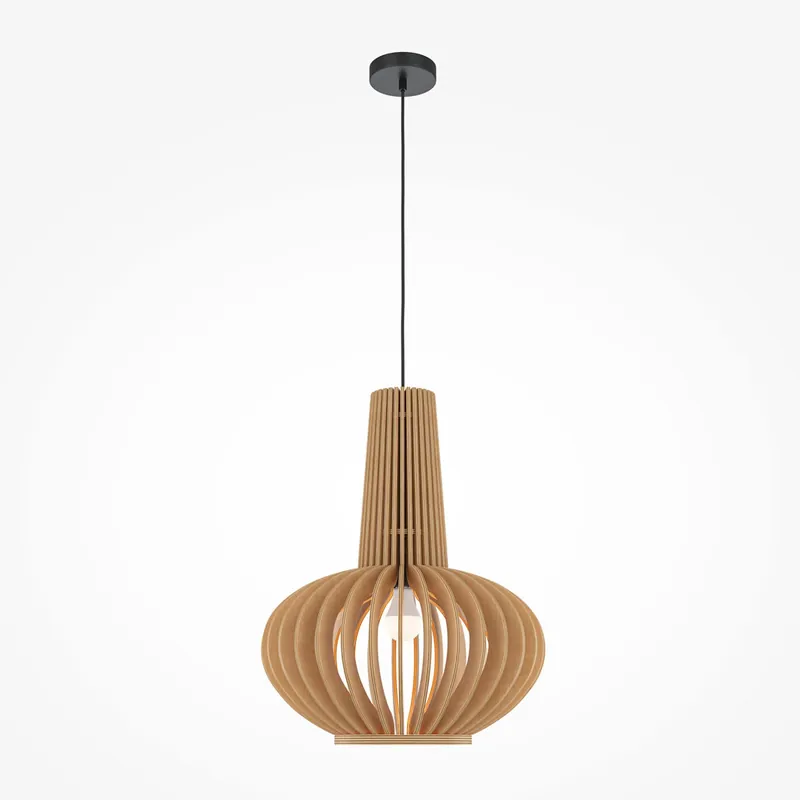 Lampada a sospensione con diffusore singolo in legno dal design moderno - 100W - IP20 A Buon Prezzo