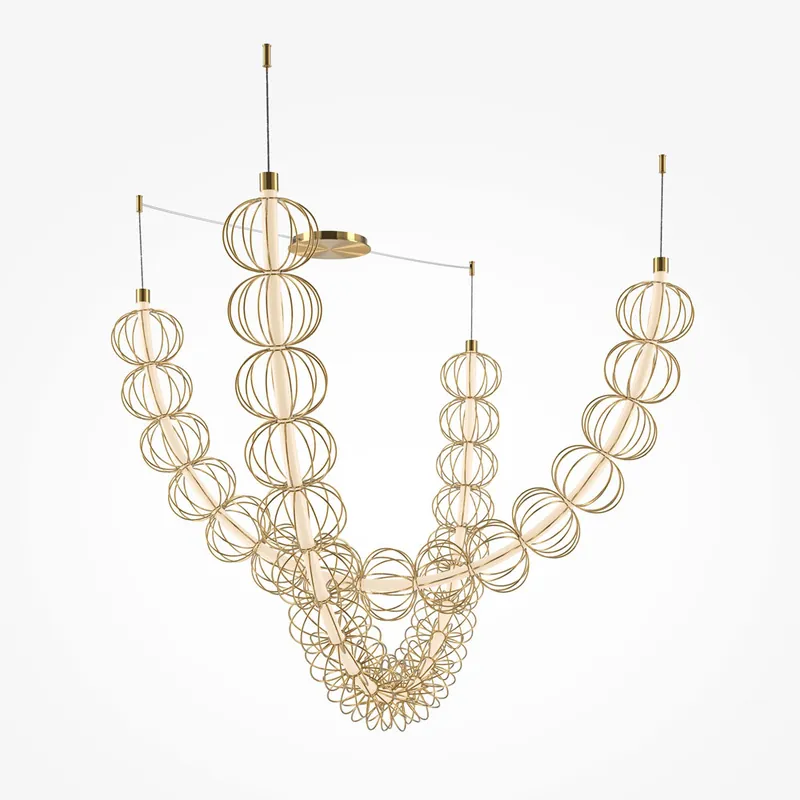 Solo Oggi Lampada a sospensione con doppio diffusore in vetro con LED dal design moderno - 70W - Lumen 6110 - 3000k Luce Calda - IP20
