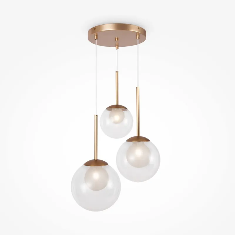 Lampada a sospensione in metallo con 3 diffusori a boccia in vetro - 20W - IP20 Must-Have